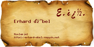 Erhard Ábel névjegykártya