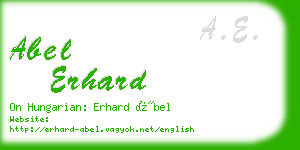 abel erhard business card